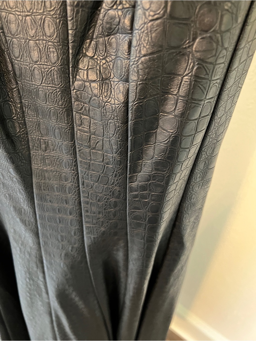 NWT Anthropologie Avec Les Filles Faux Leather Croc Embossed Midi Dress - Picture 10 of 12